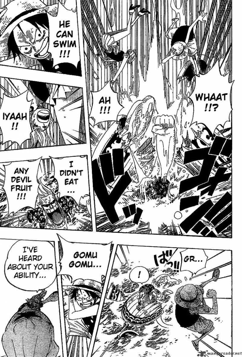 One Piece Manga Chapter 336 page 7 - Luffy vs. Franky