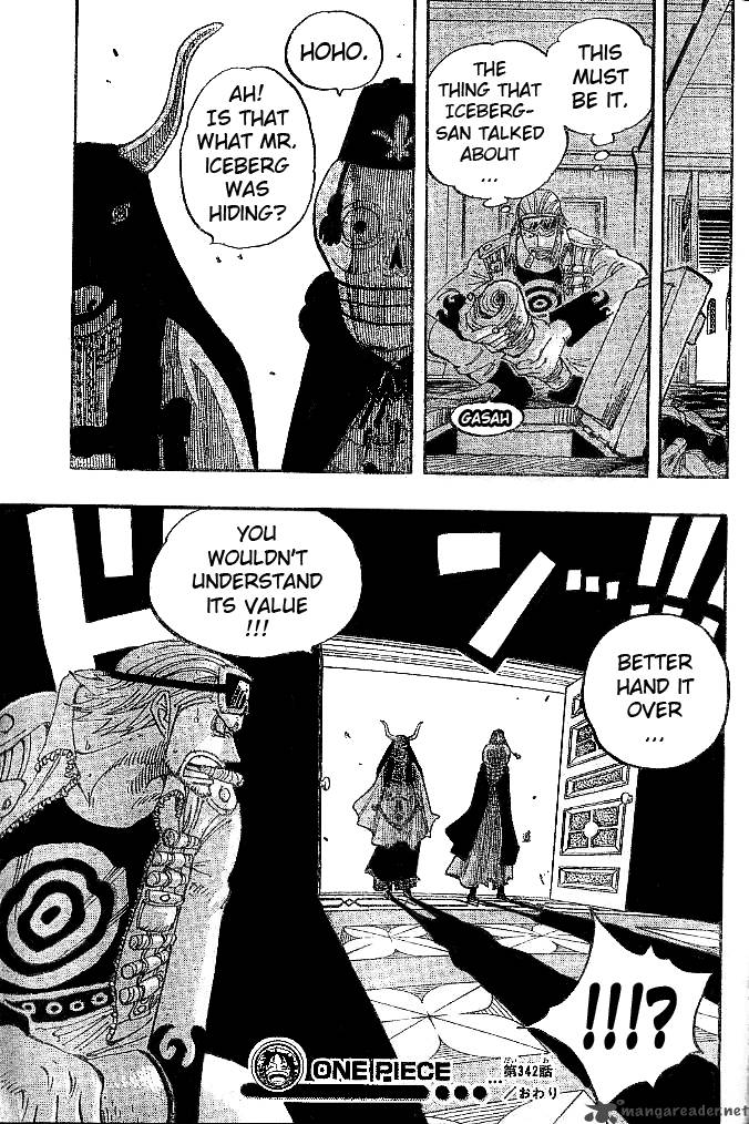 One Piece Manga Chapter 342 page 18 - The Messengers of Darkness