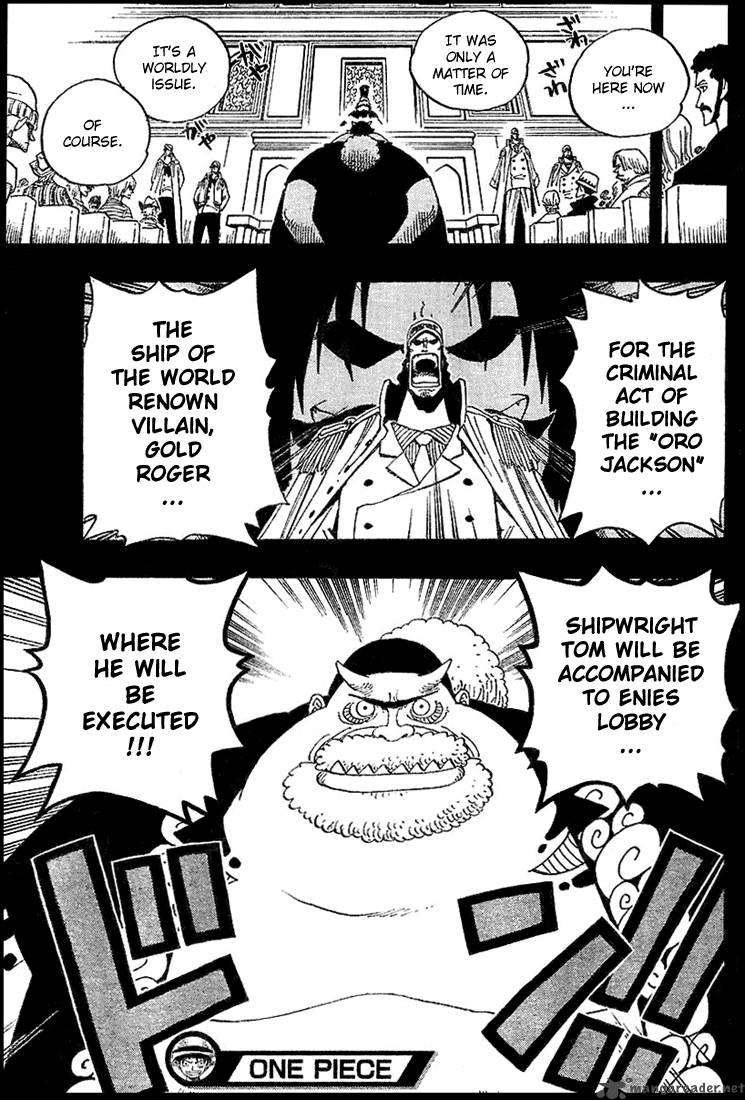 One Piece Manga Chapter 353 page 20 - The Legendary Shipwright