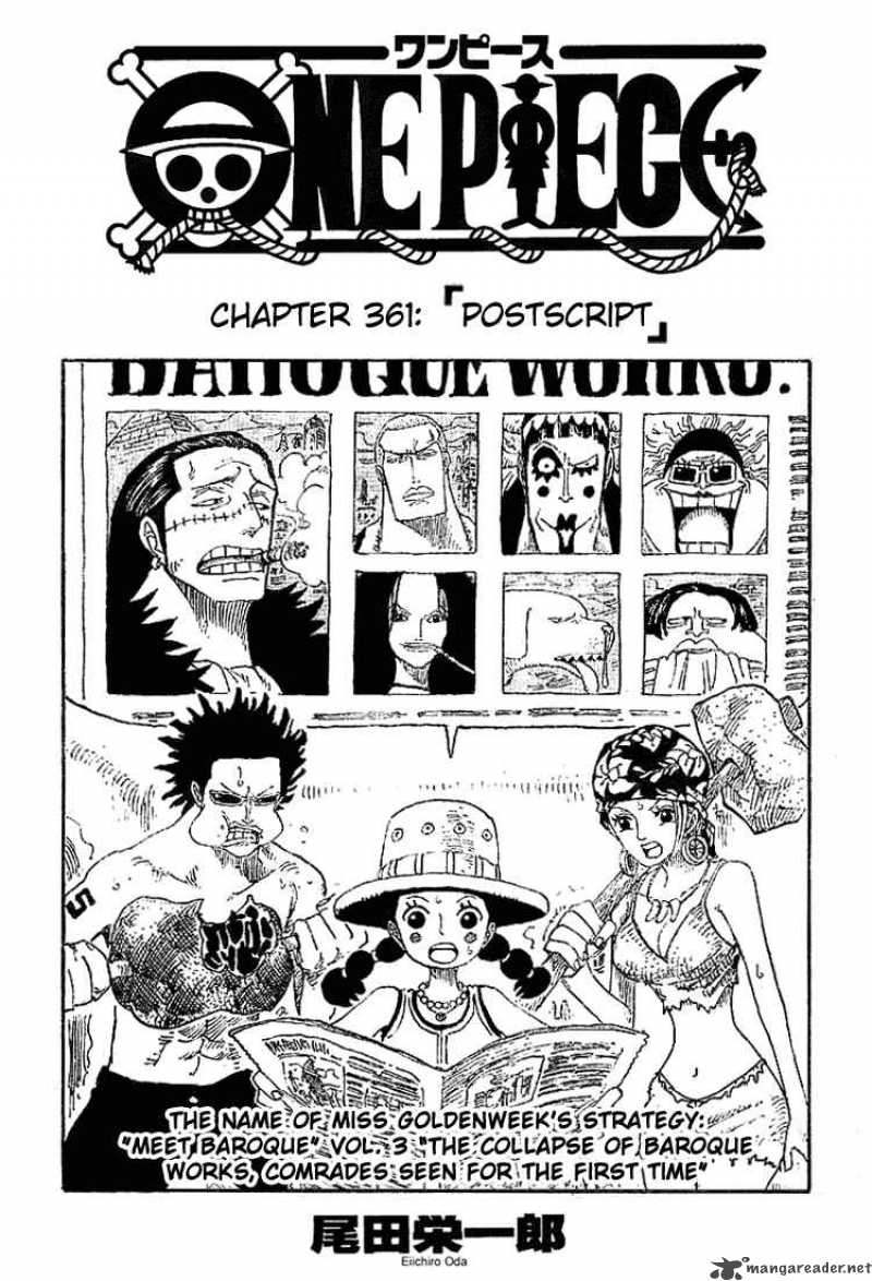 One Piece Manga Chapter 361 page 1 - P.S.