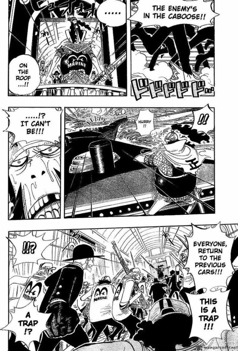 One Piece Manga Chapter 368 page 10 - Sea Train Battle Game