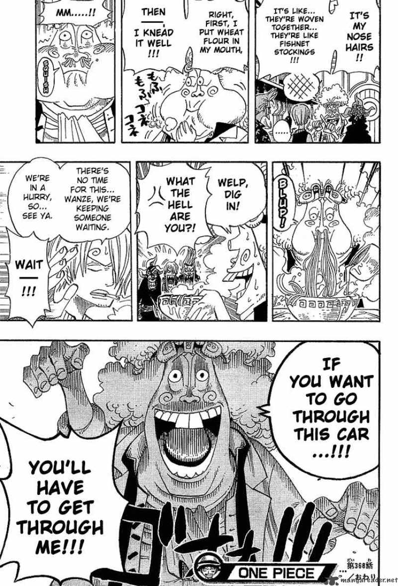 One Piece Manga Chapter 368 page 19 - Sea Train Battle Game