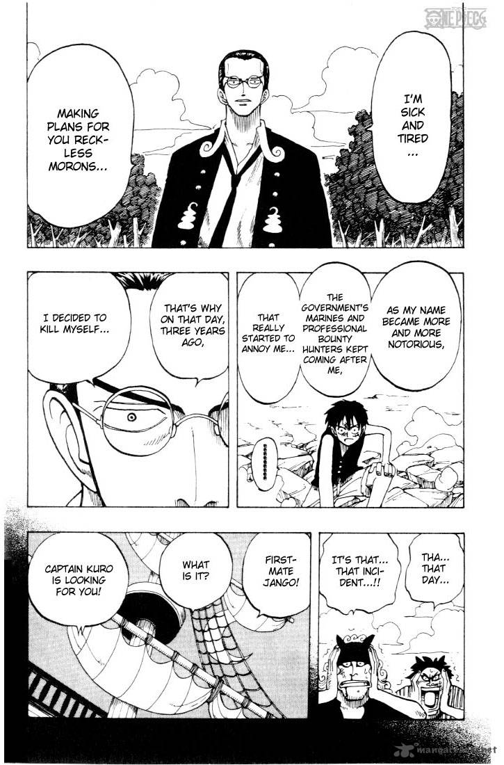 One Piece Manga Chapter 37 page 10 - The Pirate "Kuro of a Hundred Plans"