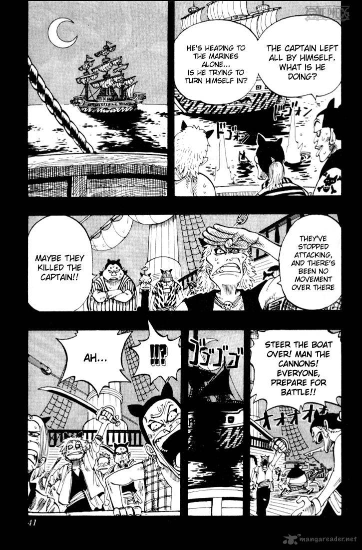 One Piece Manga Chapter 37 page 13 - The Pirate "Kuro of a Hundred Plans"