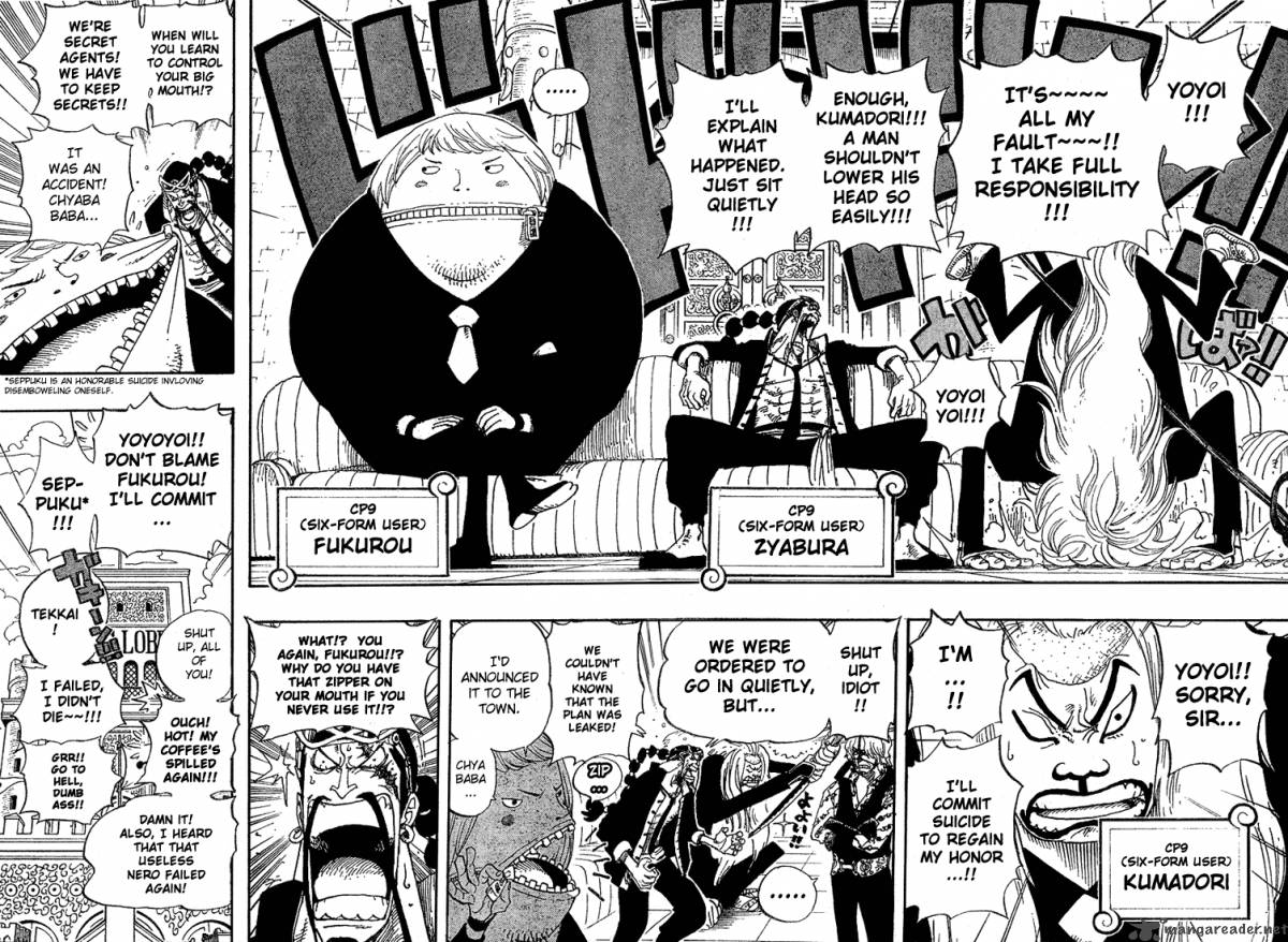 One Piece Manga Chapter 375 page 15 - The Superhumans of Enies Lobby