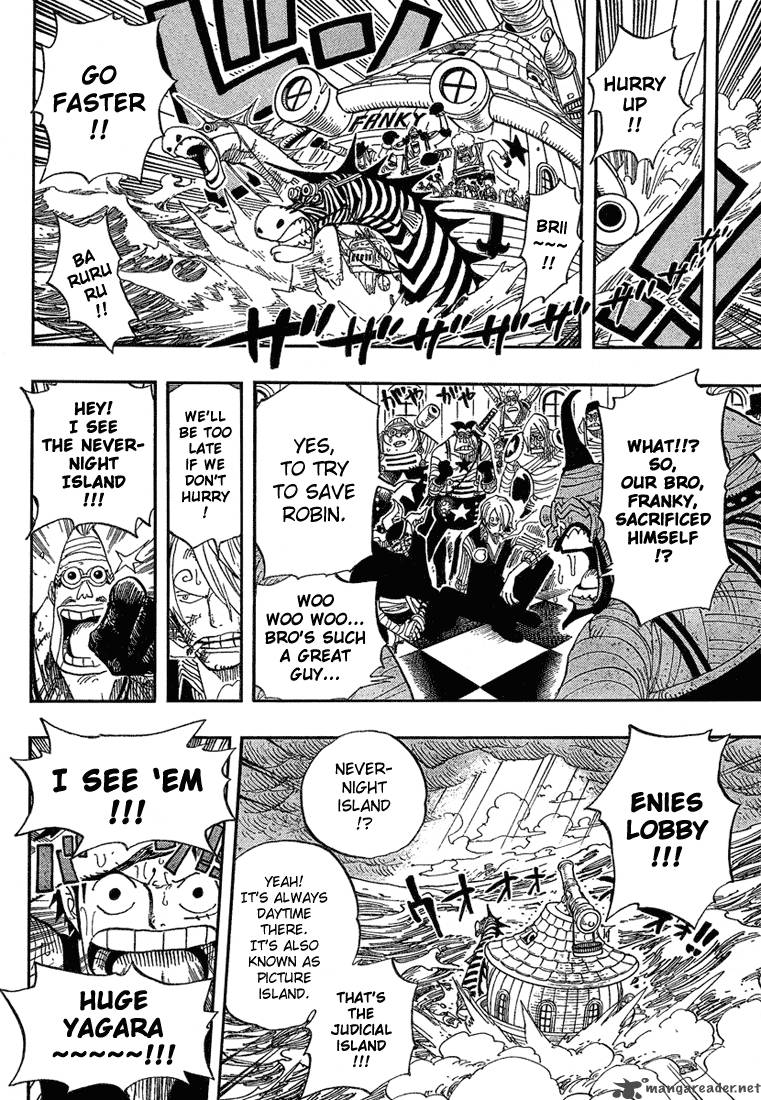 One Piece Manga Chapter 375 page 16 - The Superhumans of Enies Lobby