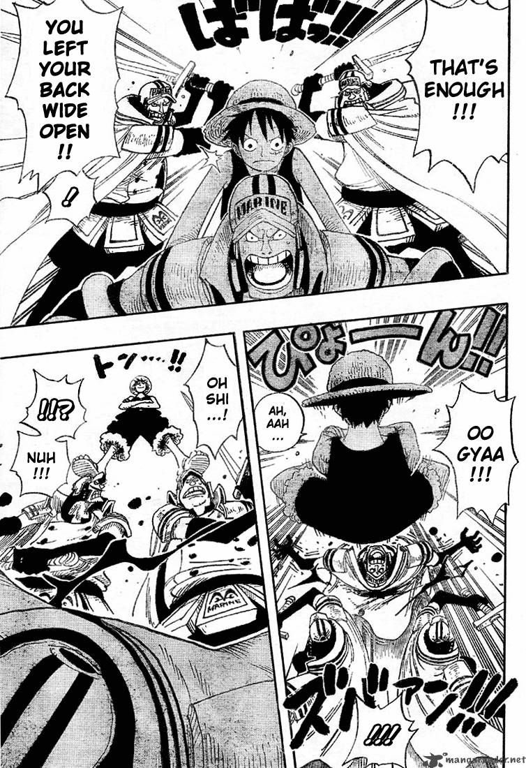 One Piece Manga Chapter 377 page 4 - Great Battle on the Judiciary Island!!