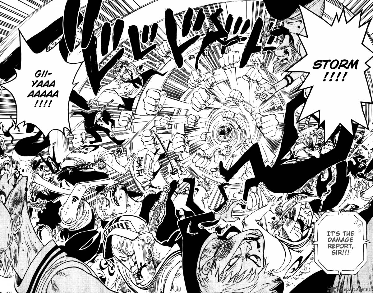 One Piece Manga Chapter 378 page 18 - Damage Report