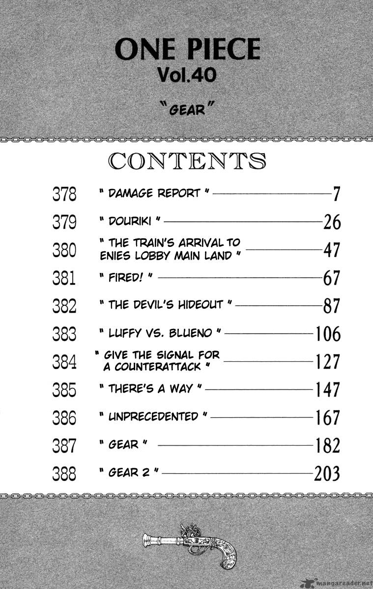 One Piece Manga Chapter 378 page 6 - Damage Report