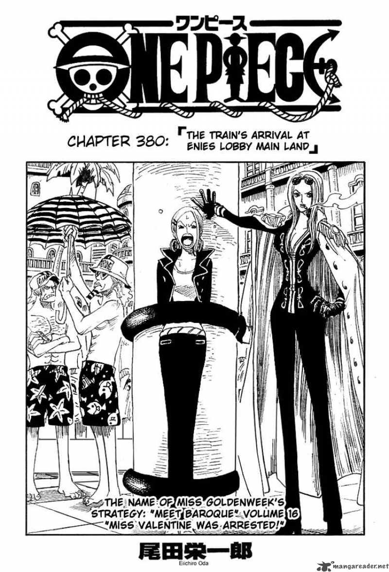 One Piece Manga Chapter 380 page 1 - Enies Lobby Main Island Express