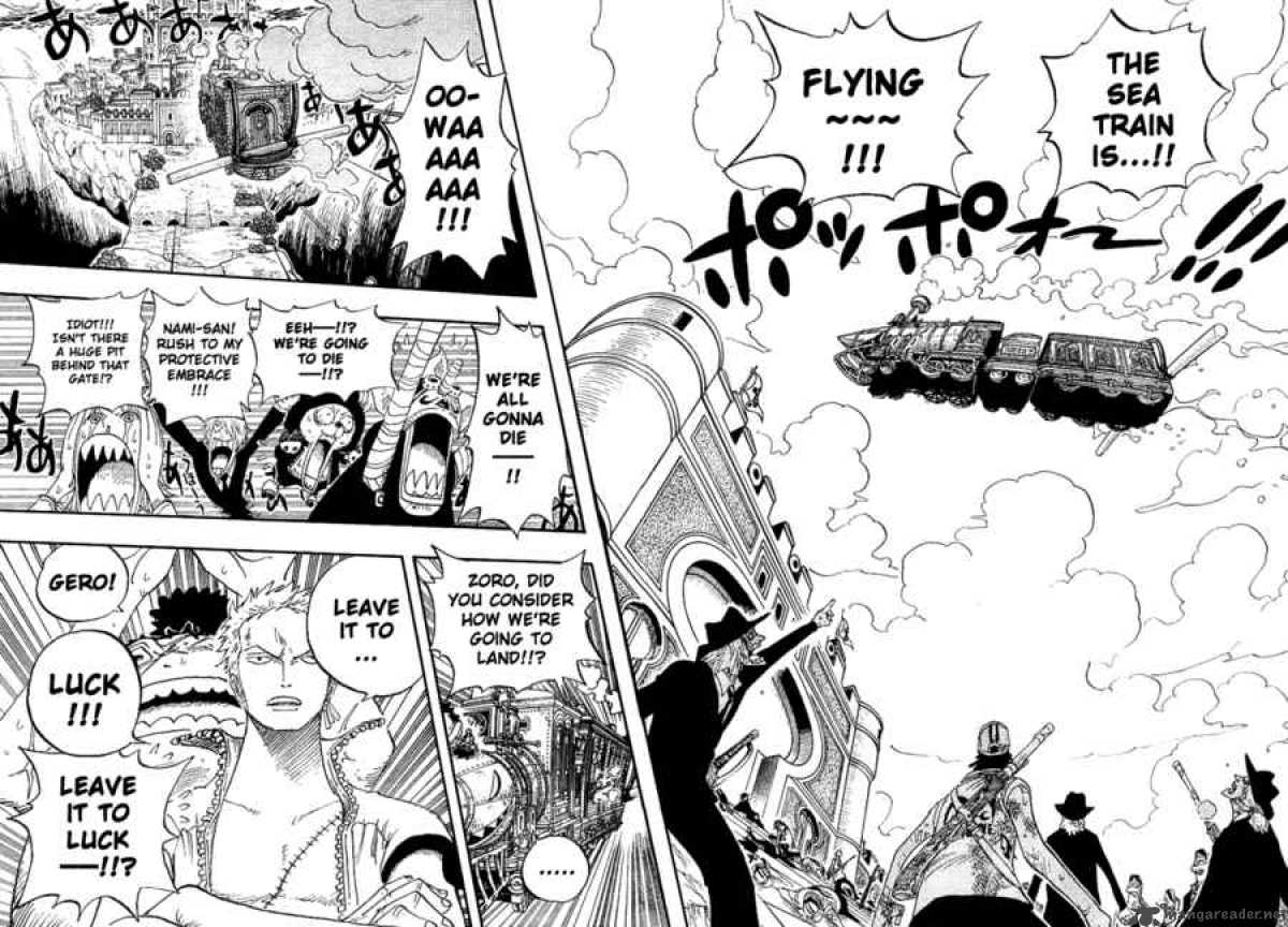One Piece Manga Chapter 380 page 10 - Enies Lobby Main Island Express