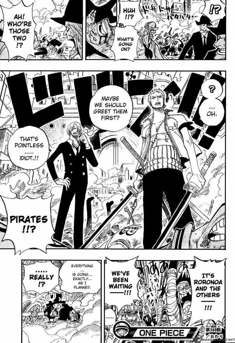 One Piece Manga Chapter 380 page 17 - Enies Lobby Main Island Express