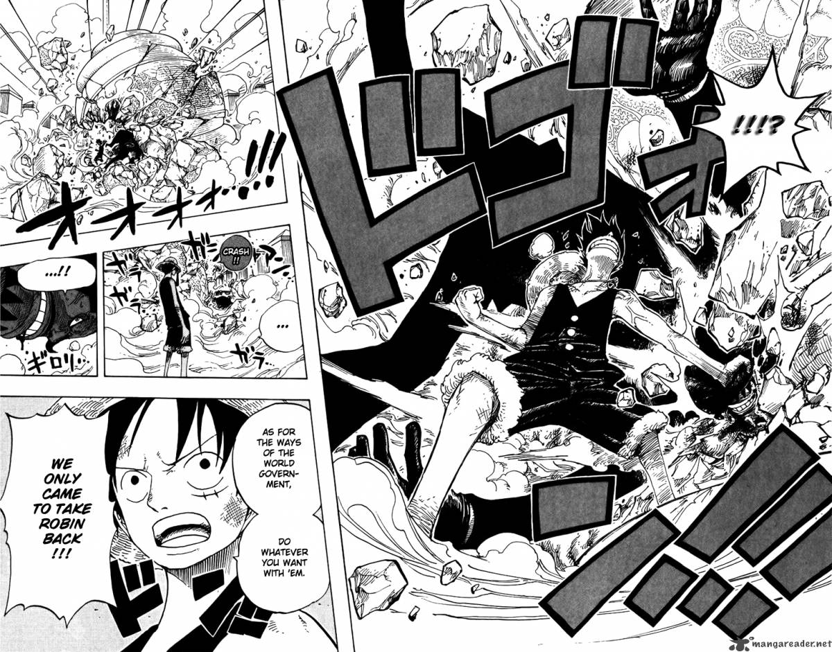 One Piece Manga Chapter 383 page 15 - Luffy vs Blueno