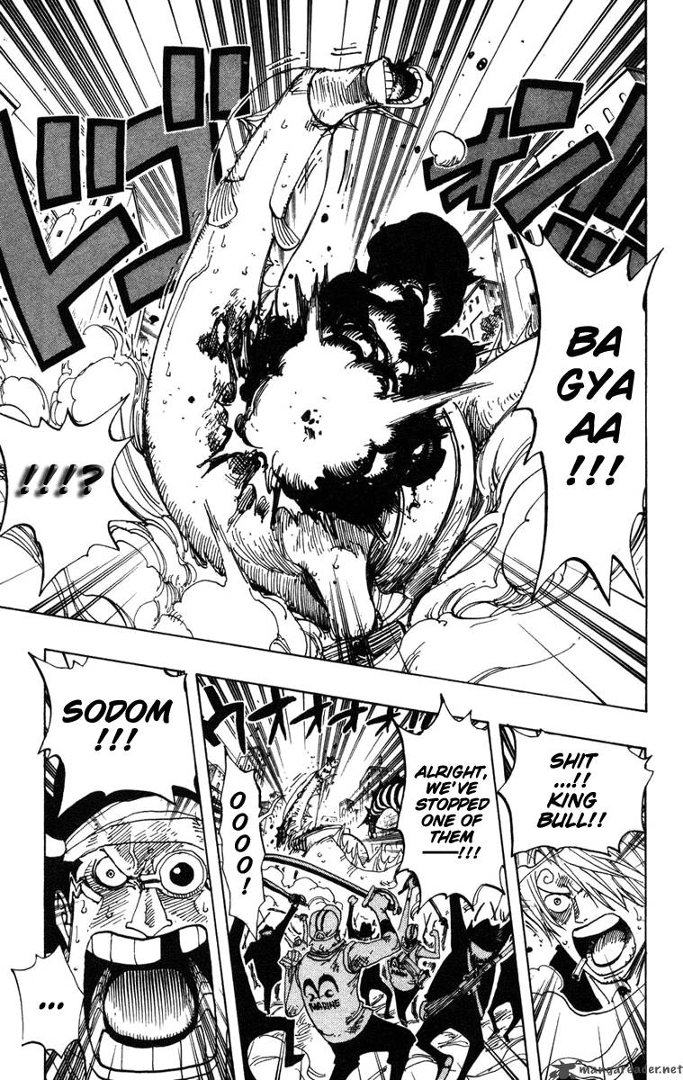 One Piece Manga Chapter 383 page 17 - Luffy vs Blueno