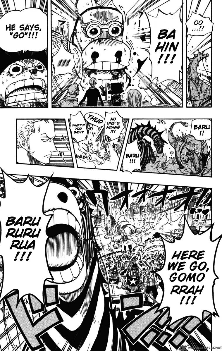 One Piece Manga Chapter 383 page 19 - Luffy vs Blueno