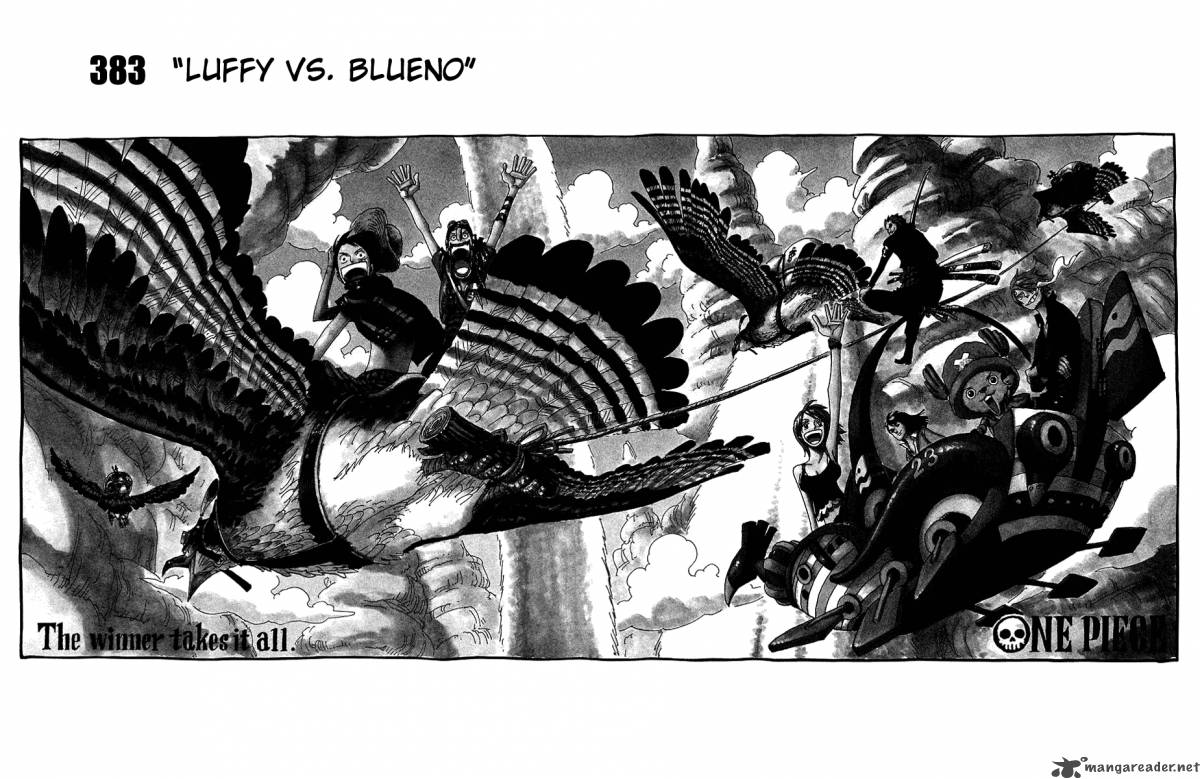 One Piece Manga Chapter 383 page 2 - Luffy vs Blueno