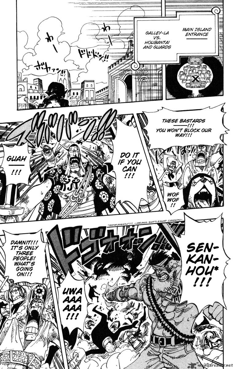 One Piece Manga Chapter 383 page 8 - Luffy vs Blueno