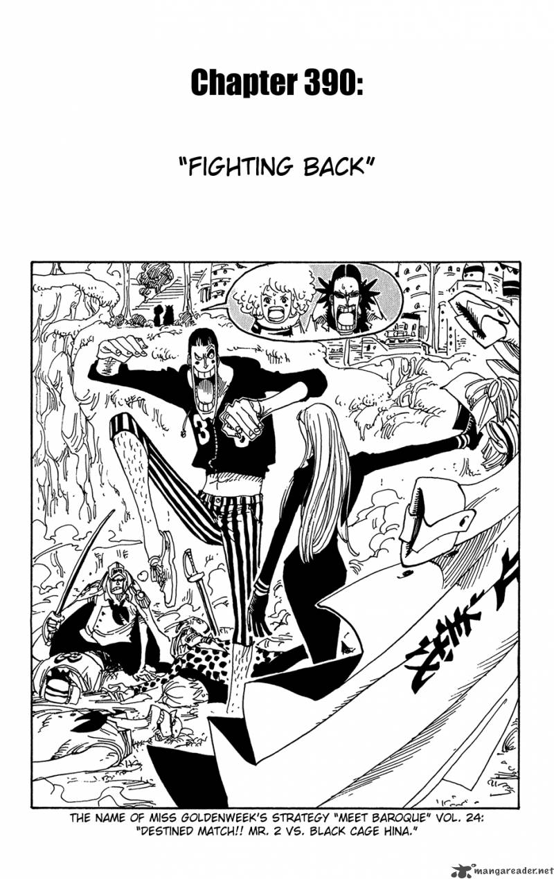 One Piece Manga Chapter 390 page 1 - Accepting the Challenge