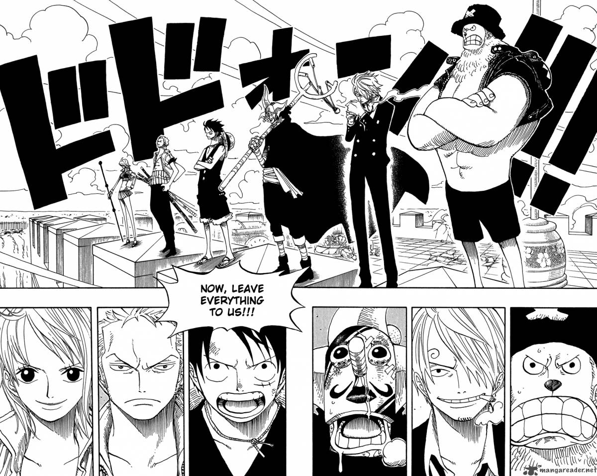 One Piece Manga Chapter 390 page 17 - Accepting the Challenge