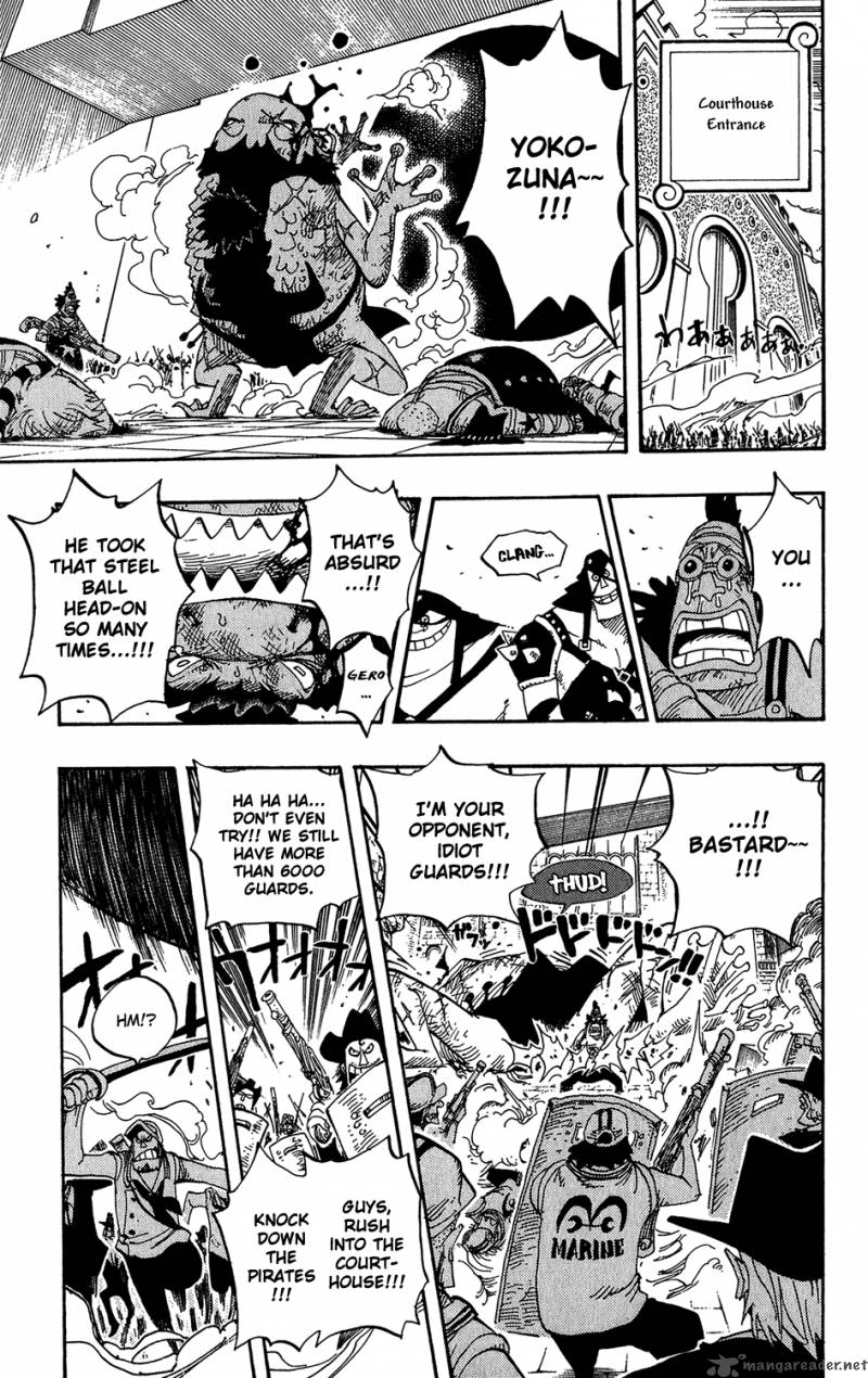 One Piece Manga Chapter 390 page 9 - Accepting the Challenge