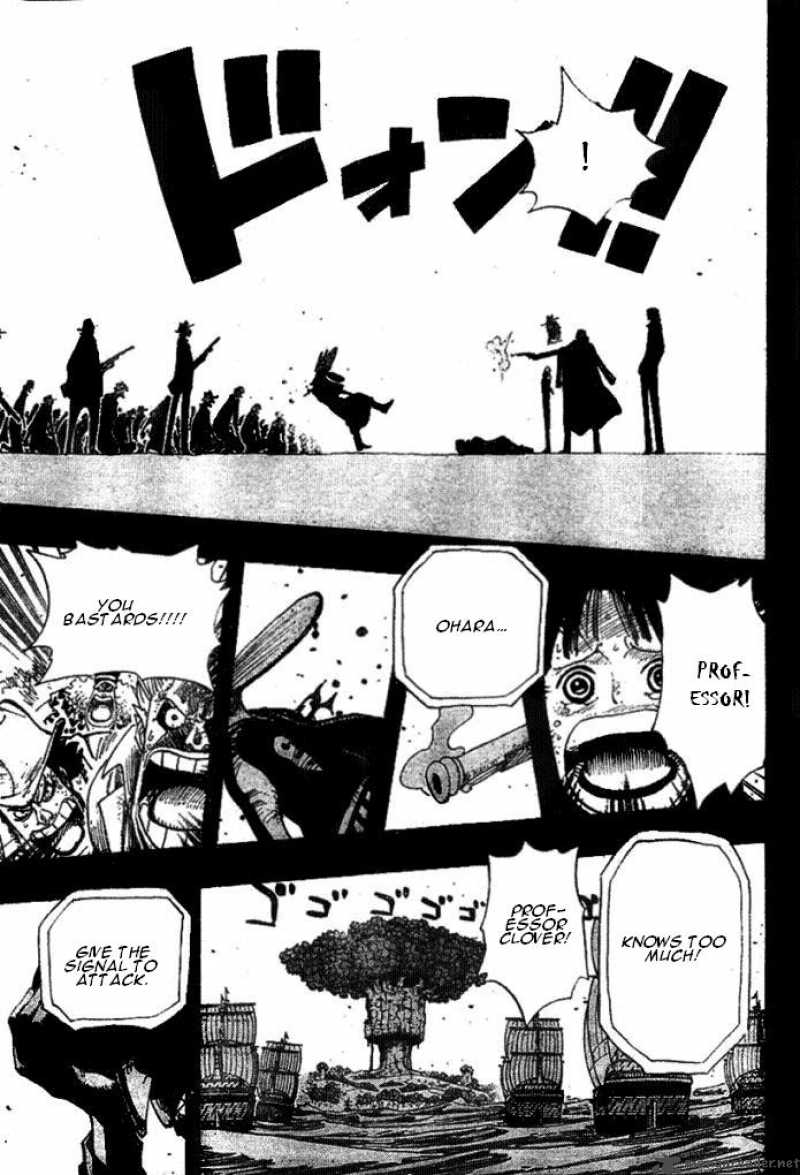 One Piece Manga Chapter 395 page 10 - Ohara vs. the World Government