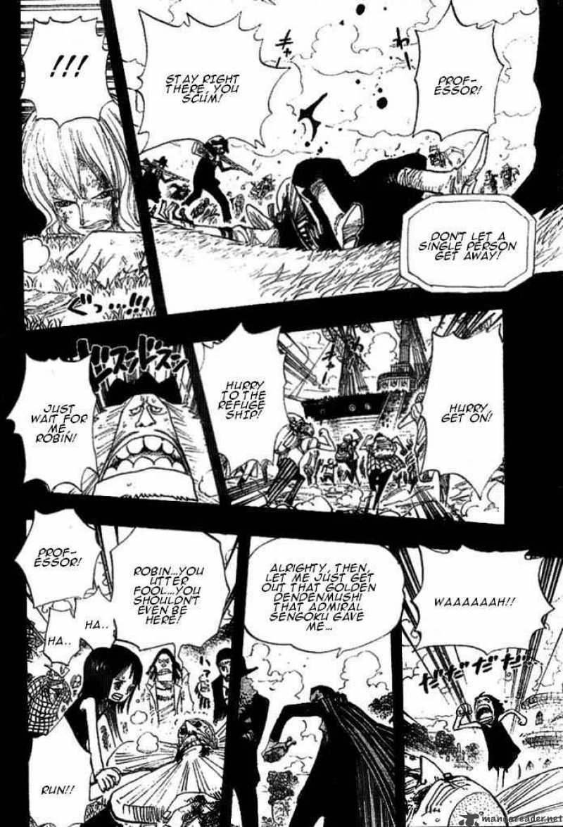 One Piece Manga Chapter 395 page 11 - Ohara vs. the World Government