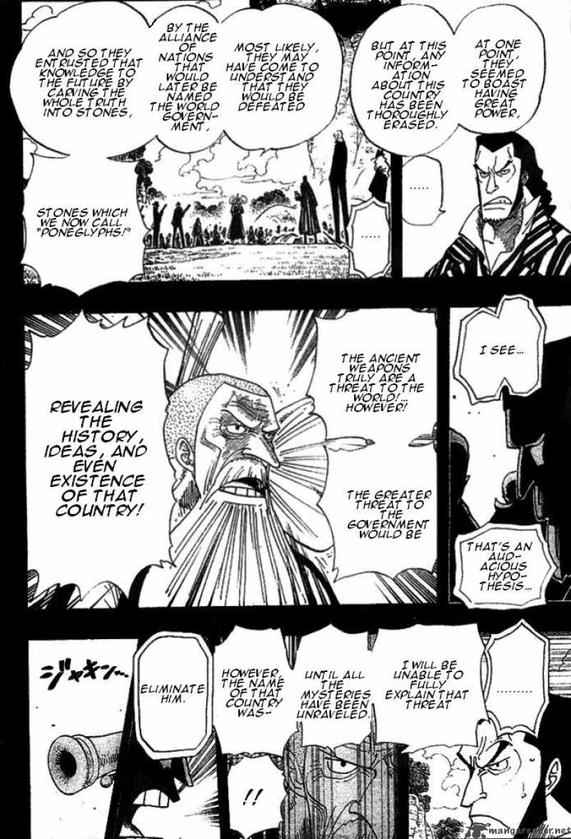 One Piece Manga Chapter 395 page 9 - Ohara vs. the World Government