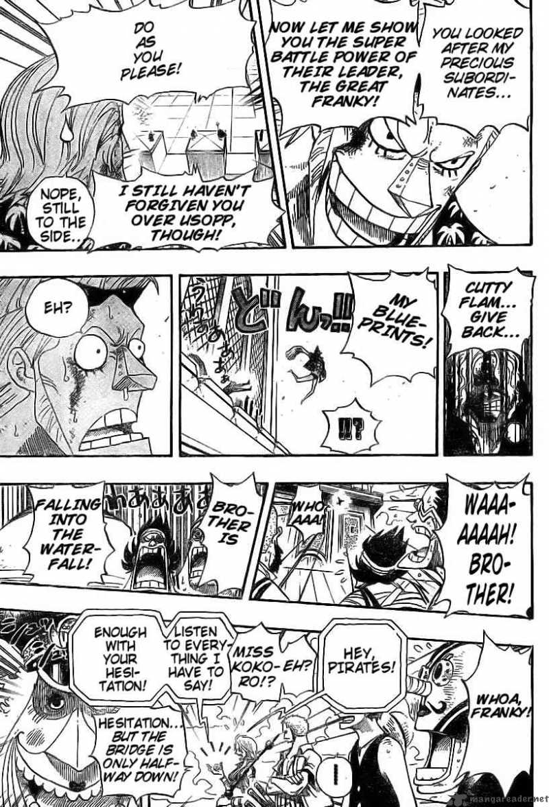 One Piece Manga Chapter 399 page 14 - Jump Toward the Waterfall!!