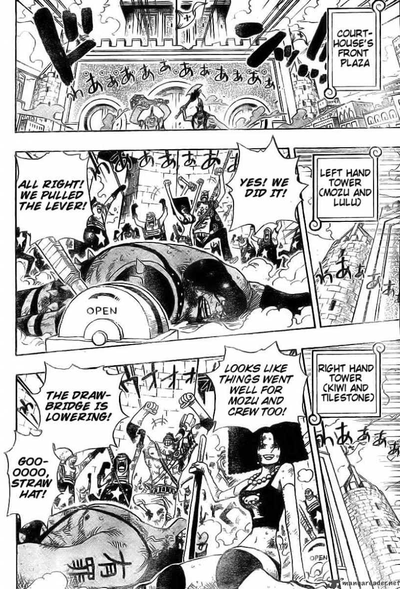 One Piece Manga Chapter 399 page 3 - Jump Toward the Waterfall!!