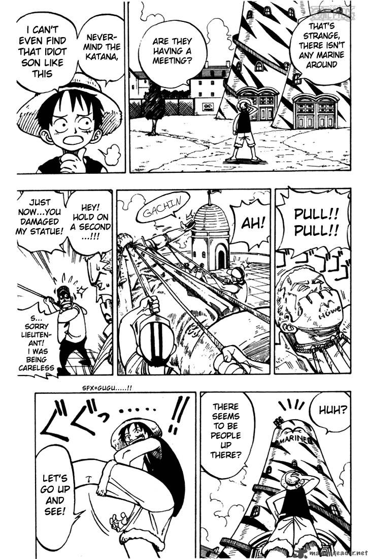 One Piece Manga Chapter 4 page 12 - Marine Captain "Axe-Hand Morgan"