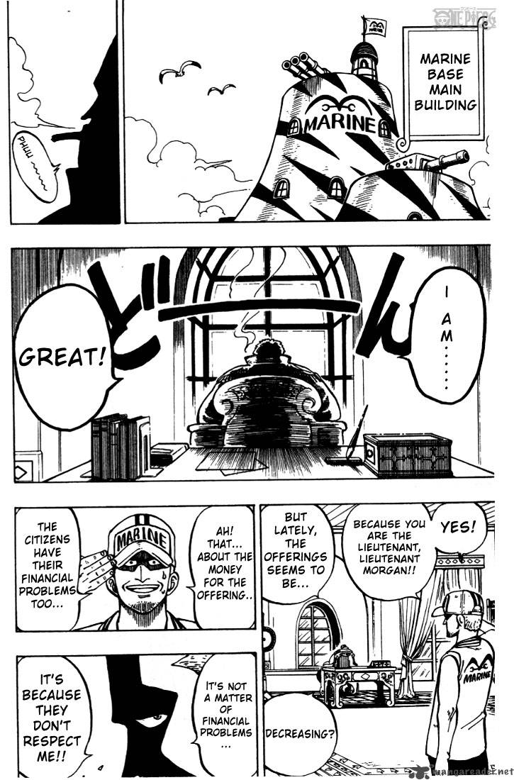 One Piece Manga Chapter 4 page 4 - Marine Captain "Axe-Hand Morgan"