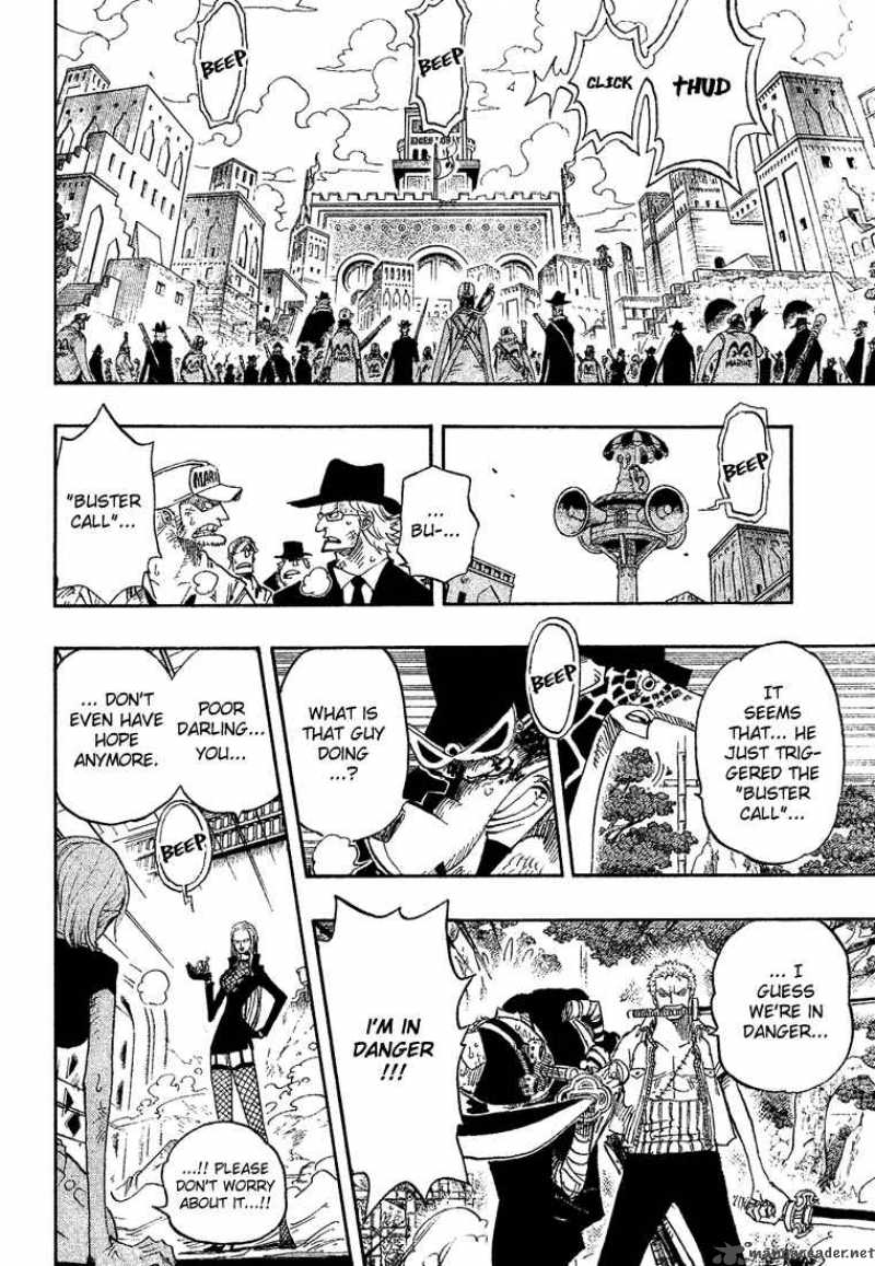 One Piece Manga Chapter 409 page 12 - Emergency Bad News Broadcast