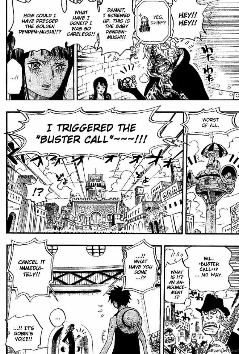 One Piece Manga Chapter 409 page 6 - Emergency Bad News Broadcast