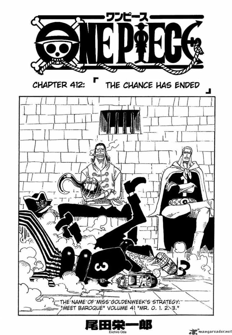 One Piece Manga Chapter 412 page 1 - You Missed Your Chance