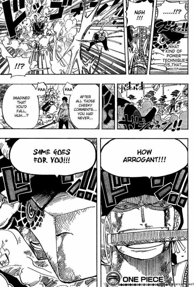 One Piece Manga Chapter 416 page 19 - Zoro vs Kaku