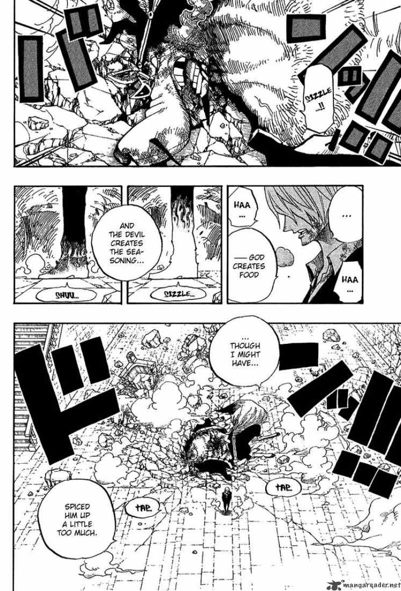 One Piece Manga Chapter 416 page 2 - Zoro vs Kaku