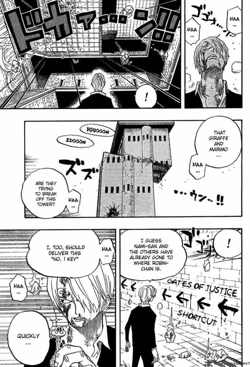 One Piece Manga Chapter 416 page 3 - Zoro vs Kaku