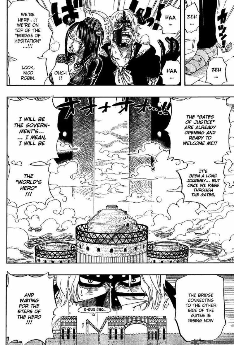 One Piece Manga Chapter 416 page 4 - Zoro vs Kaku