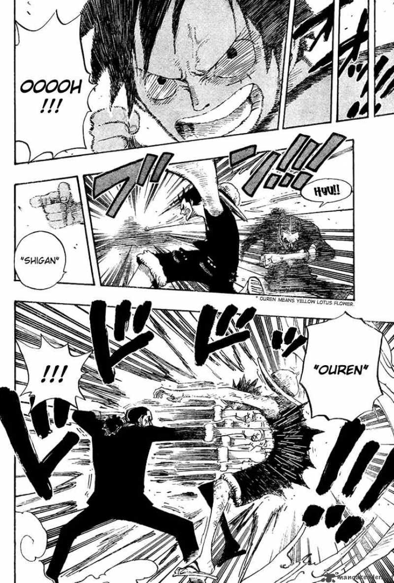 One Piece Manga Chapter 418 page 10 - Luffy vs. Rob Lucci