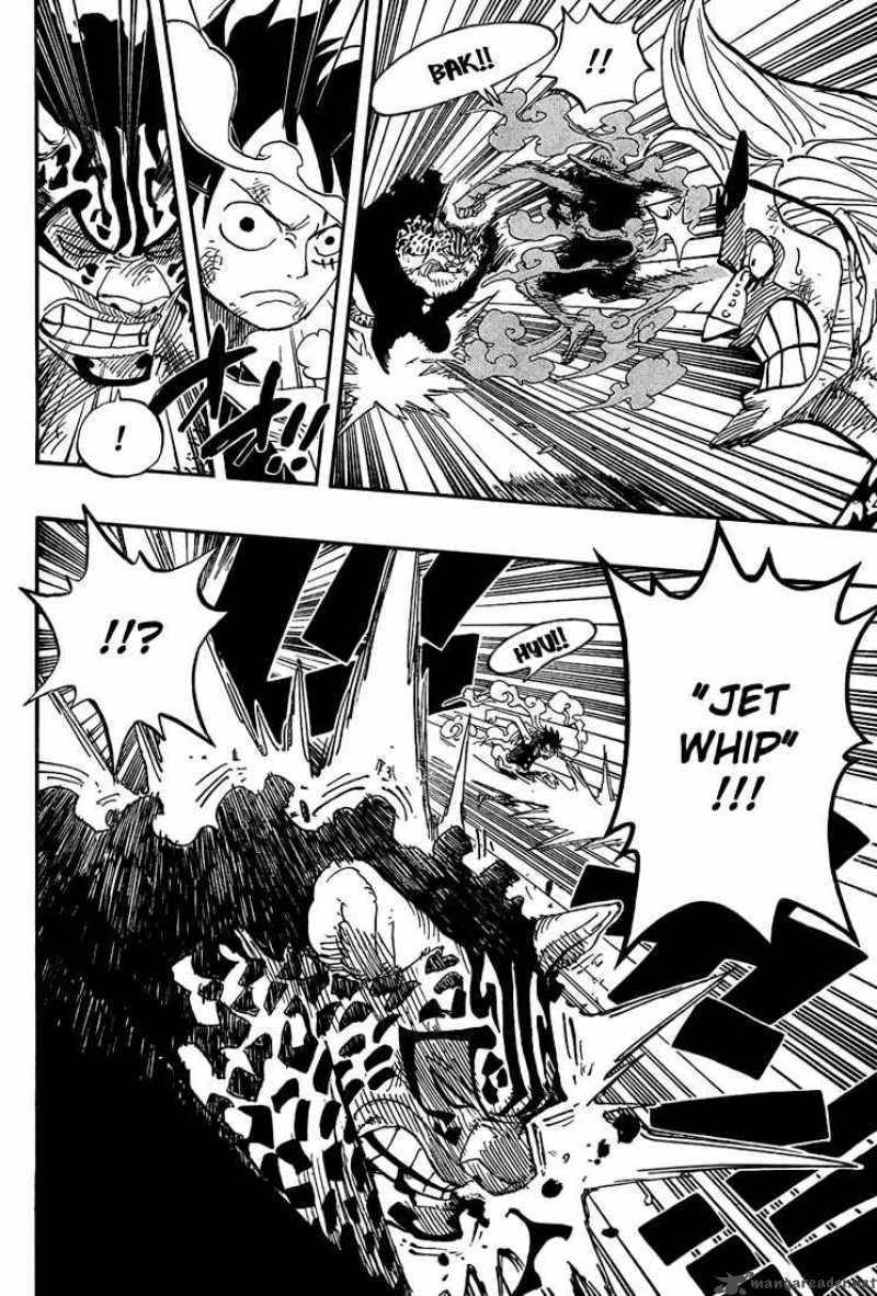 One Piece Manga Chapter 418 page 16 - Luffy vs. Rob Lucci