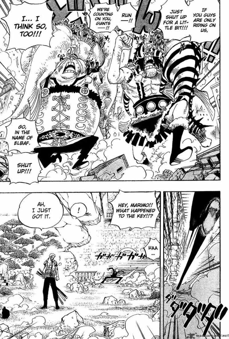 One Piece Manga Chapter 418 page 5 - Luffy vs. Rob Lucci