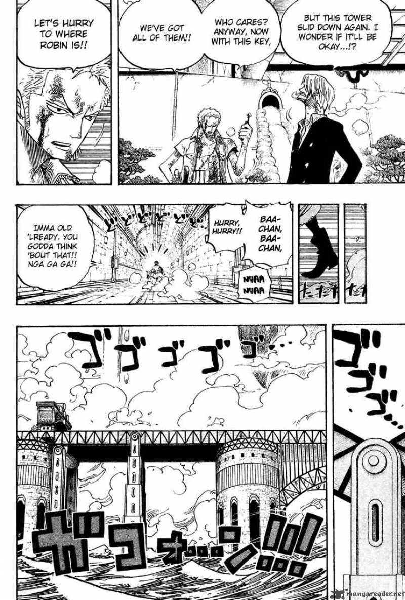One Piece Manga Chapter 418 page 6 - Luffy vs. Rob Lucci