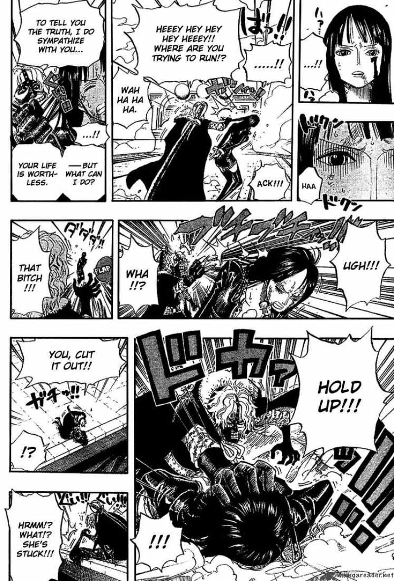 One Piece Manga Chapter 418 page 8 - Luffy vs. Rob Lucci