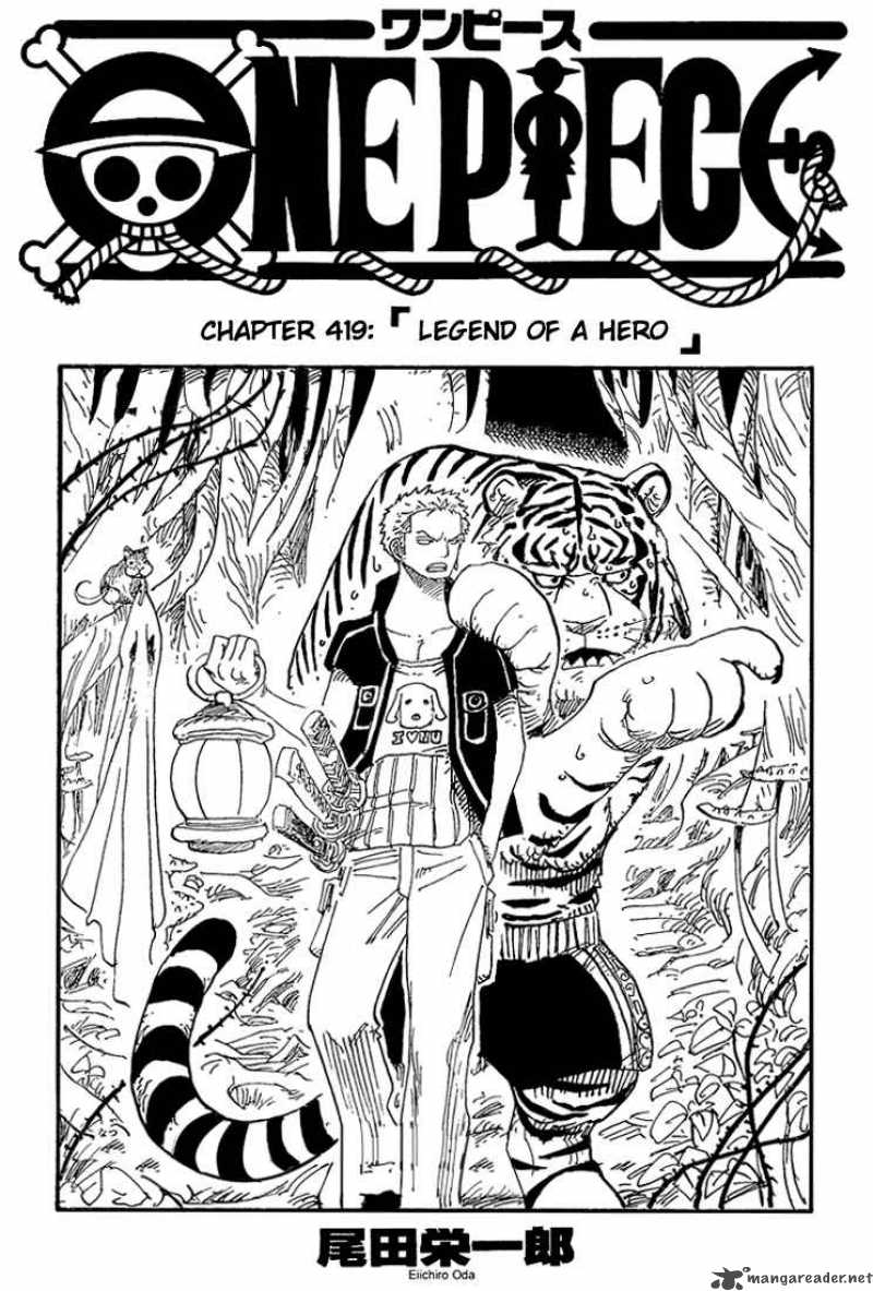One Piece Manga Chapter 419 page 1 - Legend of a Hero