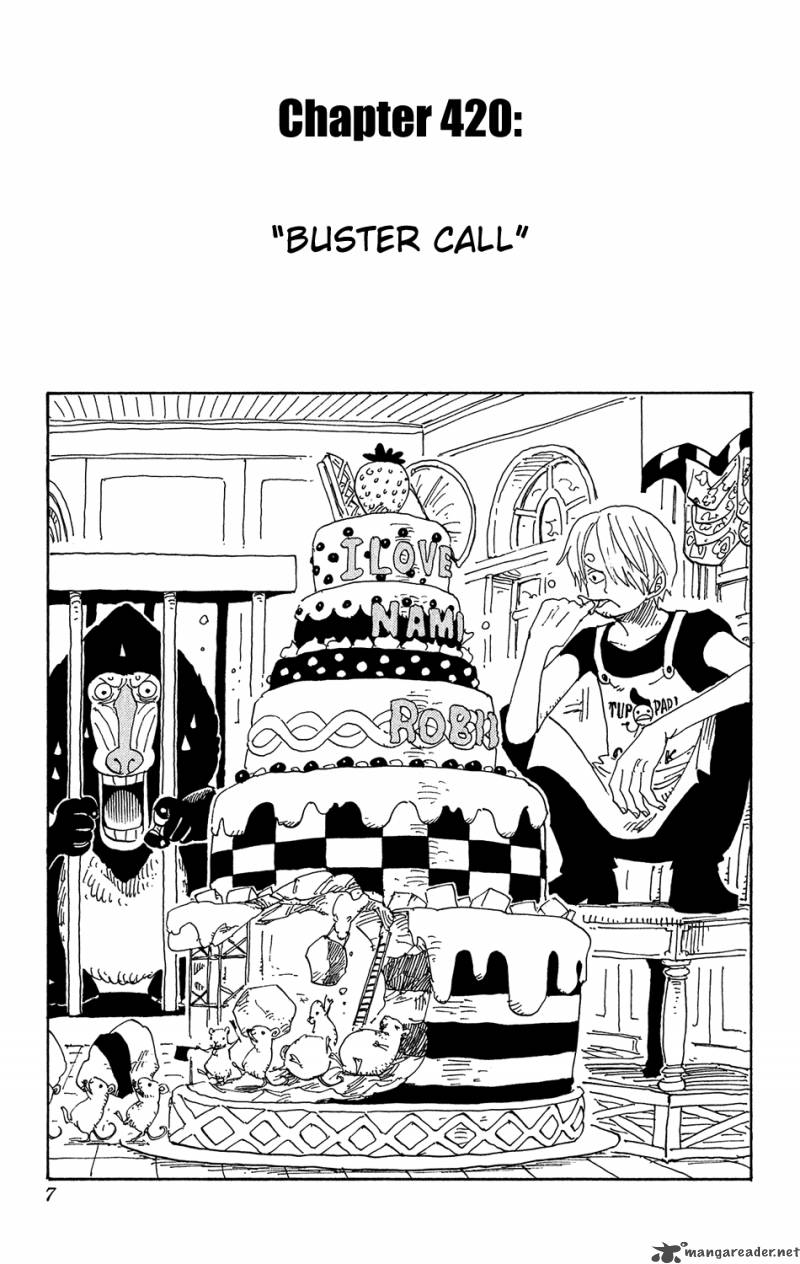 One Piece Manga Chapter 420 page 10 - Buster Call