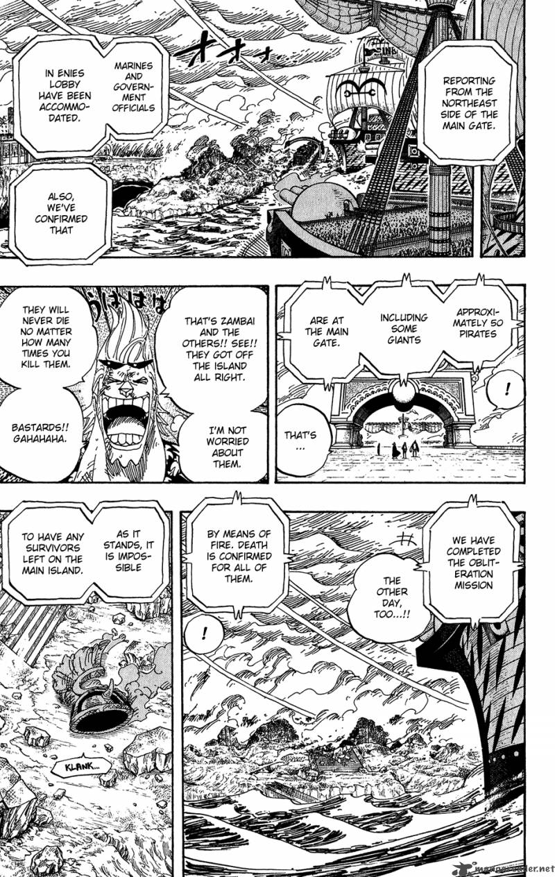 One Piece Manga Chapter 425 page 5 - Bridge of Mortal Combat