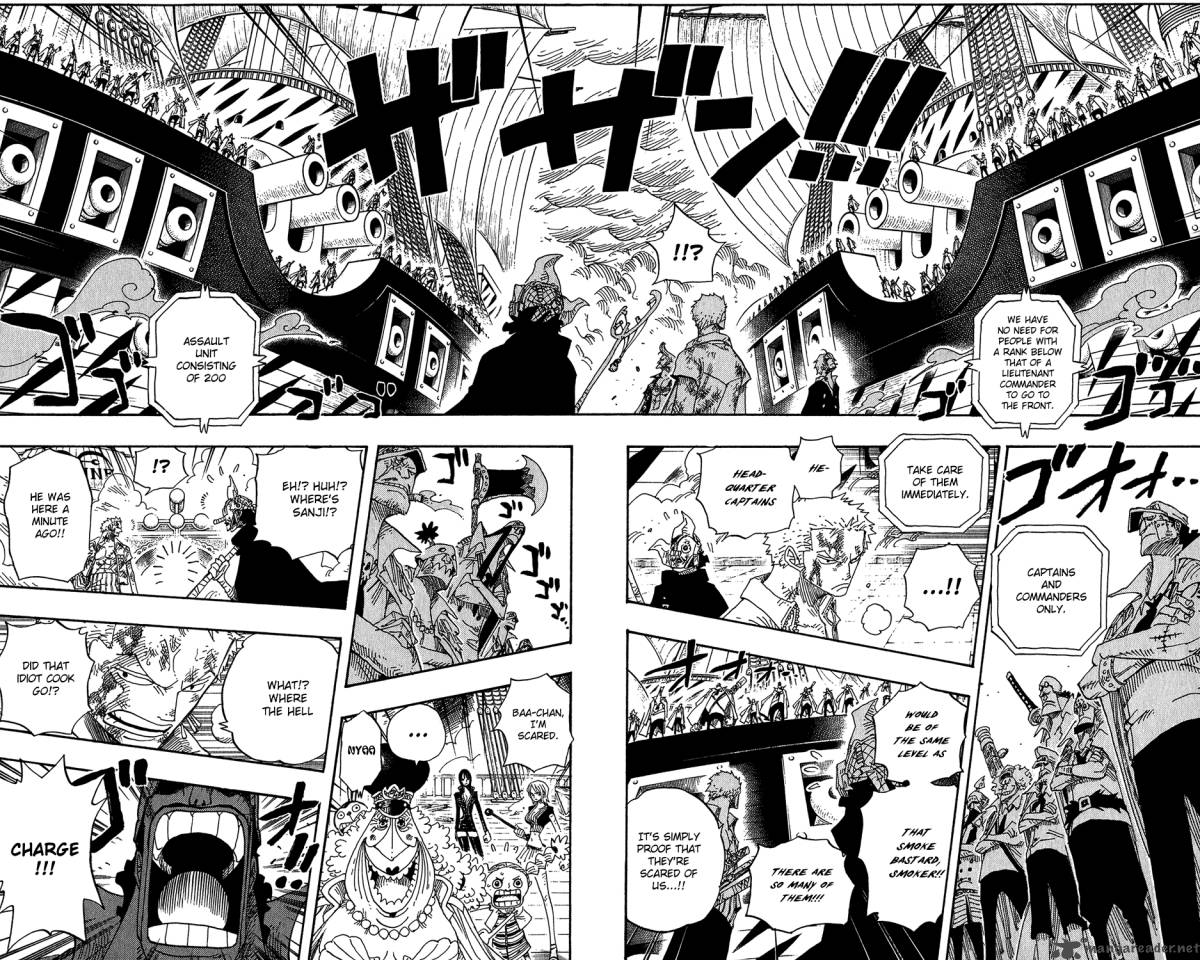 One Piece Manga Chapter 426 page 10 - A Ship Waiting for Wind