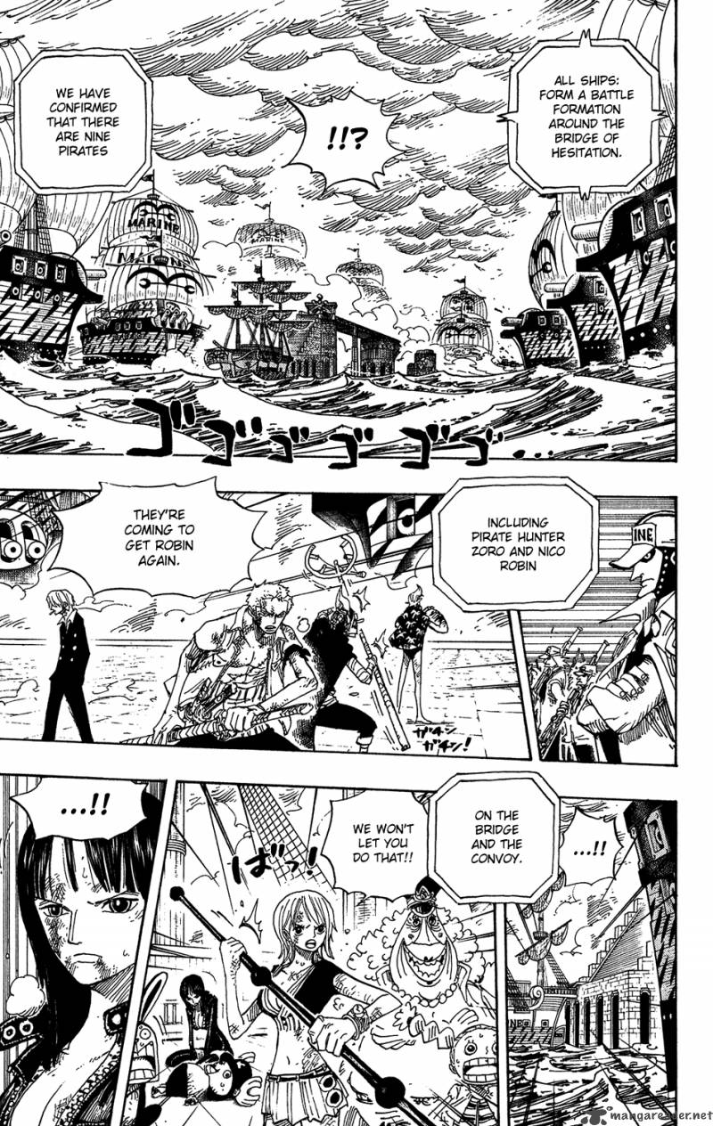One Piece Manga Chapter 426 page 5 - A Ship Waiting for Wind