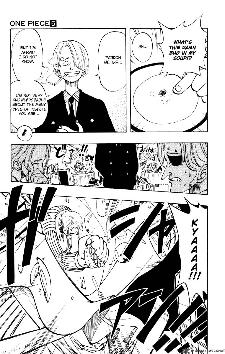 One Piece Manga Chapter 43 page 17 - Introducing Sanji