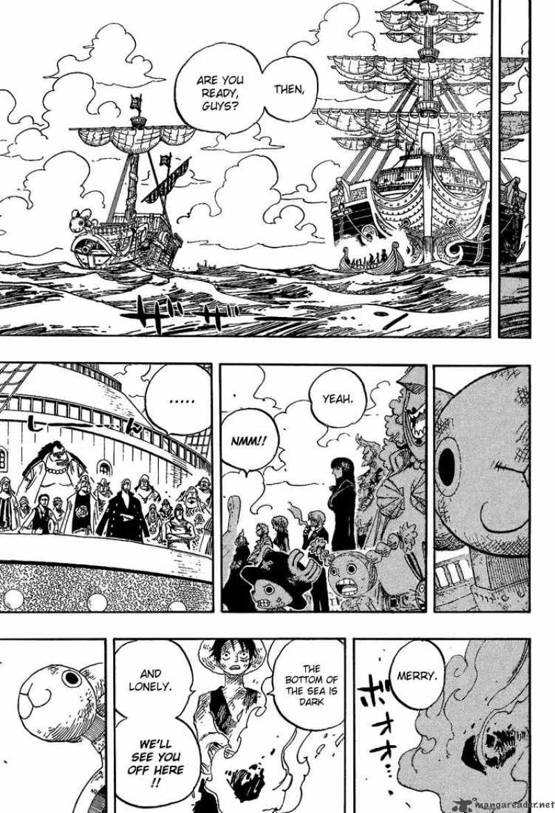 One Piece Manga Chapter 430 page 11 - A Light Snow of Reminiscence Falls